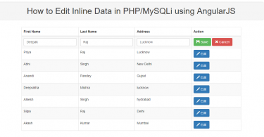 How to Edit Inline Data in PHP/MySQLi using AngularJS