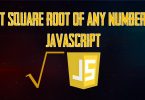 Get square Root of any Number in JavaScript