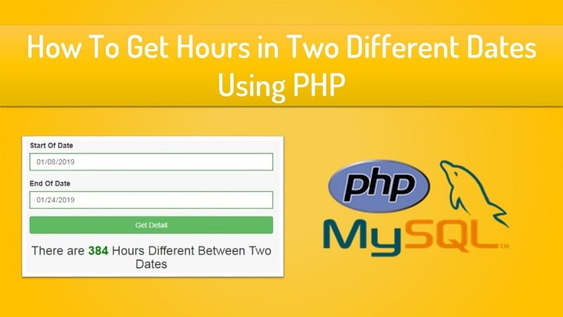 How To Get Hours in Two Different Dates using PHP