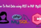 How To Post Data using PDO in PHP/MySQL
